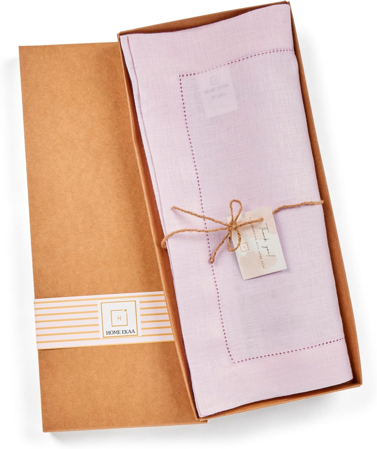 Pink Table Runner 36 inches – 100% Pure Linen Hemstitch Coffee Table Runner 14 x 36 Inch Ideal for Dresser Tables – Elara, Spring, Summer, Wedding Decorations, Gift