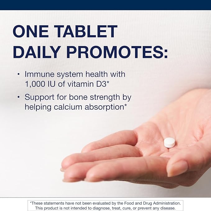 Metagenics Vitamin D3 1000 - Vitamin D Supplement - Bone Density & Immune Support* - Tooth Integrity* - Non-GMO & Gluten Free - 120 Tablets
