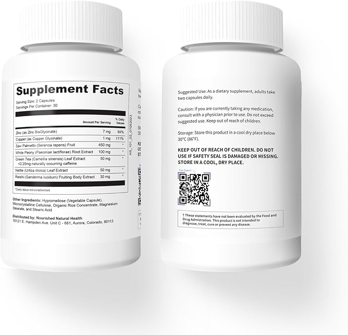 Nourished AndroEase Plus for Women’s Health - Zinc, Reishi, Green Tea and Saw Palmetto for Women - for Energy, Vitality, Facial Hair and Daily Wellness - 360 Capsules, Made in USA