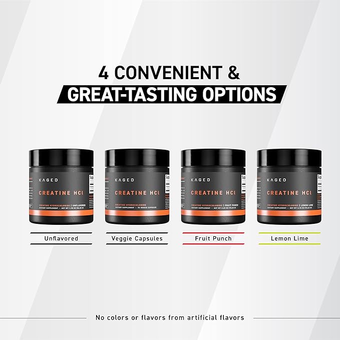 Kaged Creatine HCl Capsules | Unflavored | Muscle Building & Recovery | Patented Creatine Hydrochloride Formula | Vegan, Gluten Free, Easily Digestible | Supplements for Men & Women | 75 Servings