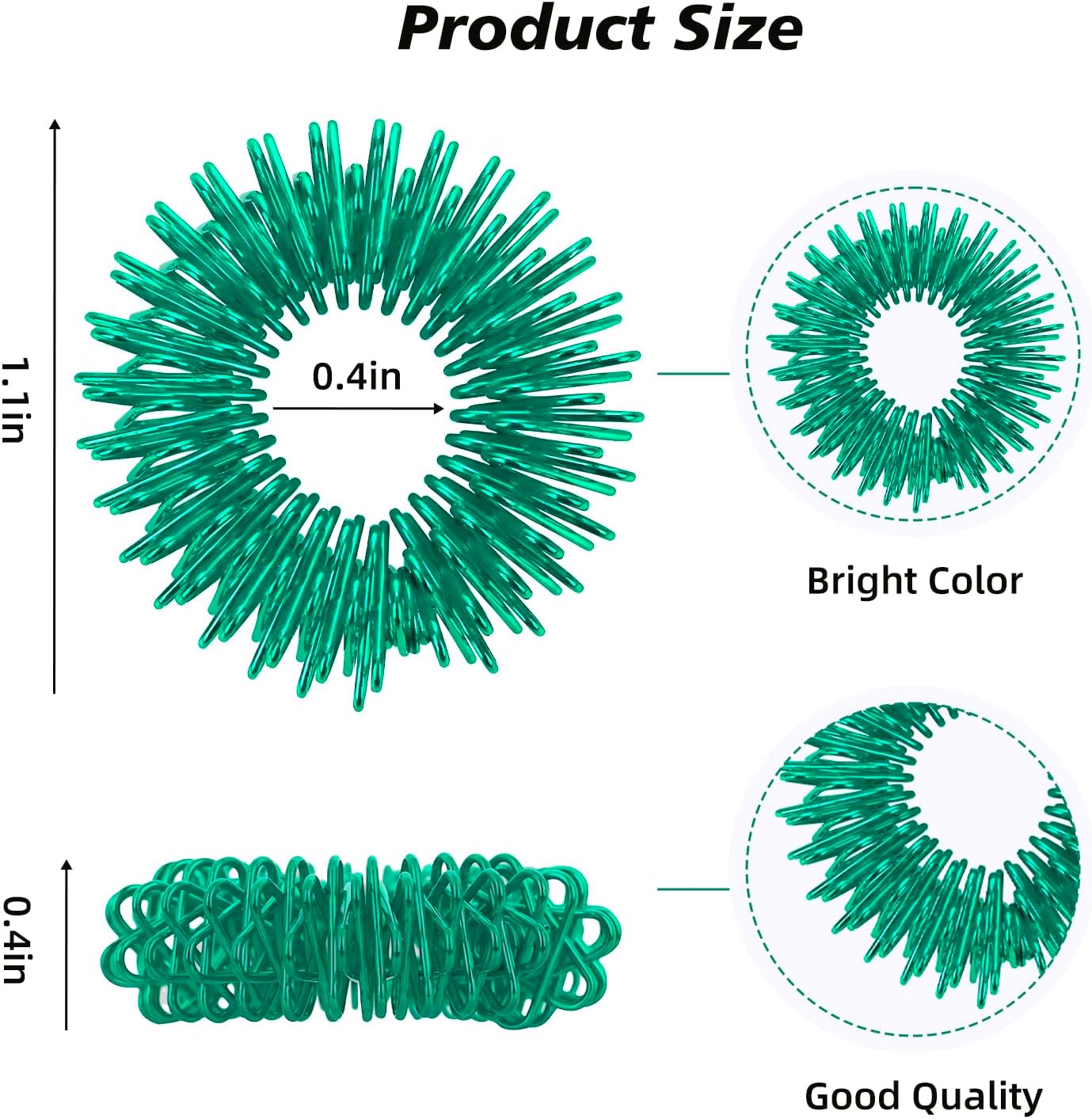 100 PCS Acupressure Rings Spiky Sensory Fidgets Rings, Finger Massage Ring for Stress Relief Toys Acupuncture Ring Set for Kids Women Men, Anxiety Relief Toys Stress Reducer Massager 8 Colors