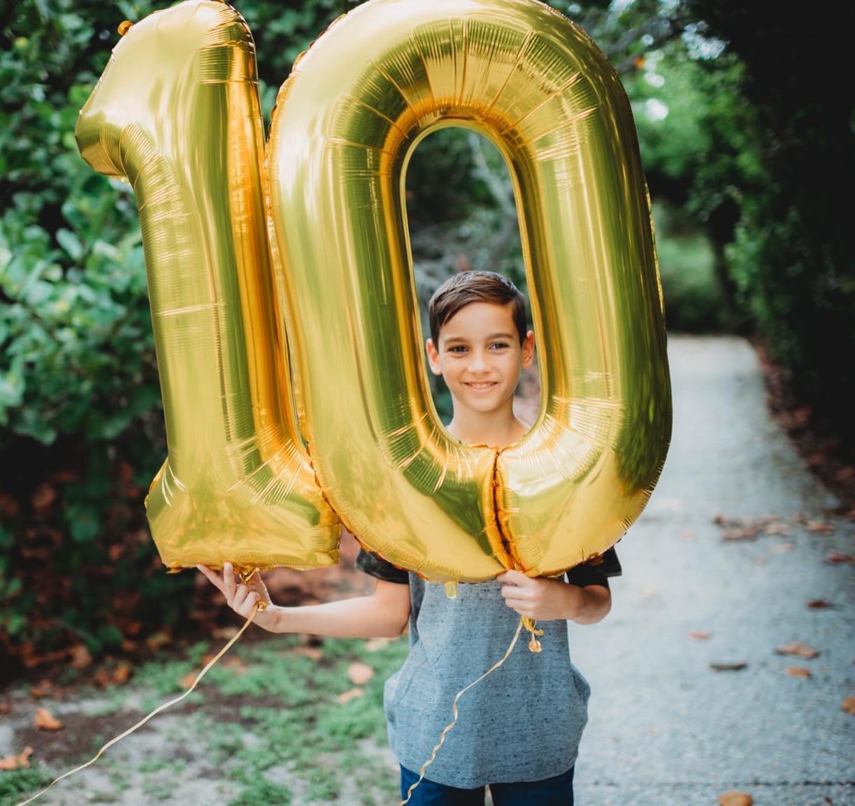 40 Inch Number 0 Balloon for Baby Birthday Decoration,Digital 0 Balloons Large Self Inflating Cream Foil Number Balloons 0-9 for Boys Girls Baby Shower Party Anniversary Supplies