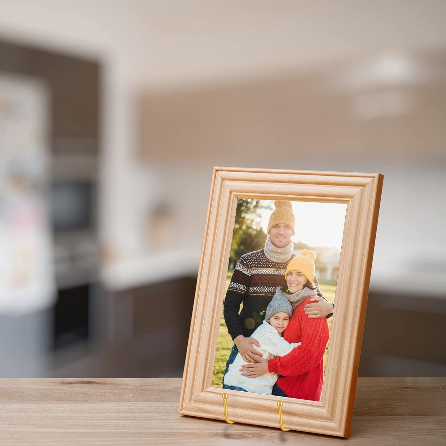 IBosins 5 Pack 4 Inch Plate Holder Display Stands, Metal Gold Frame Stand for Picture, Book, Photo Easel, Creation, Collectibles