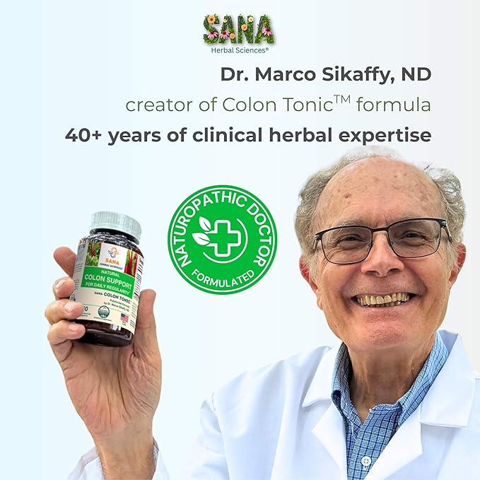 Natural Stool Softener - Safe for Daily Use, Postpartum, Pregnancy | Ultra Gut Daily Colon Cleanse, Constipation Relief for Adult and Senior Women & Men | 60 Herbal Laxative Pills | Sana Herbal