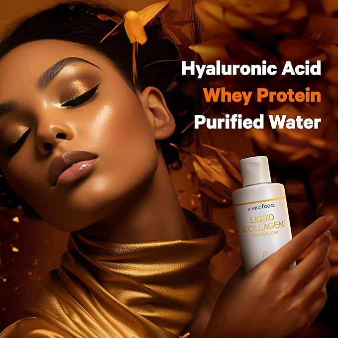 Codeage Liquid Collagen Supplement Chocolate Flavor, Beauty Trim & Glow Liposomal Collagen Peptides, CLA Conjugated Linoleic Acid, Hyaluronic Acid, Vitamin E, Hydrolyzed, Non-GMO, 15.22 fl oz