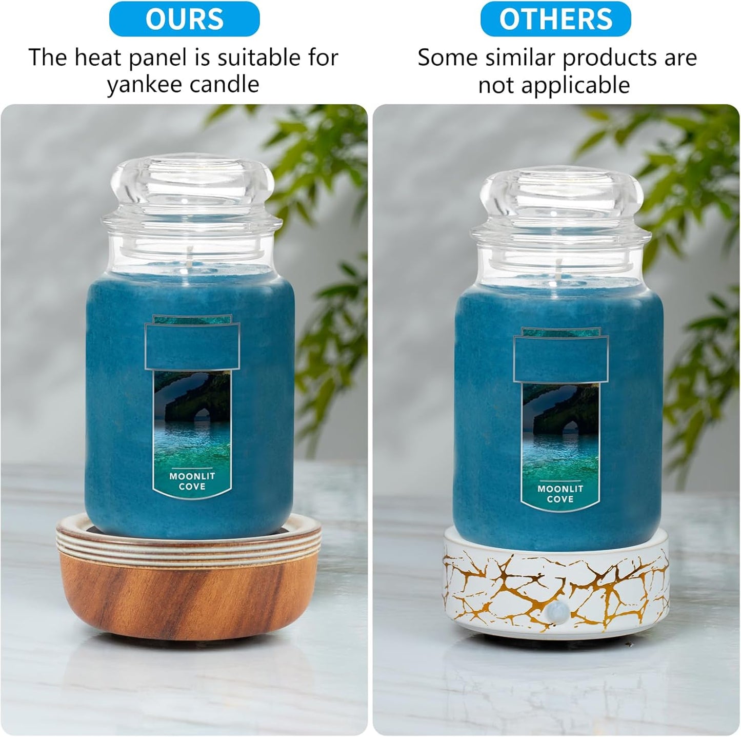 mocosa Ceramic Wax Melt Warmer 3-in-1 Candle Wax Warmer for Scented Wax Melter Electric Fragrance Wax Burner Gifts for mom Grandma Women