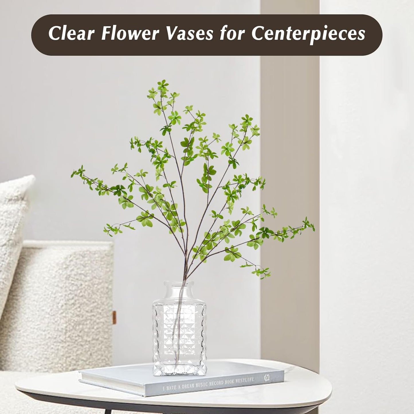 Glass Bud Vase Clear Bud Vases Set of 30 for Centerpieces, Vintage Glass Flower Vases in Bulk Suitable for Weddings, Parties or Home Decoration