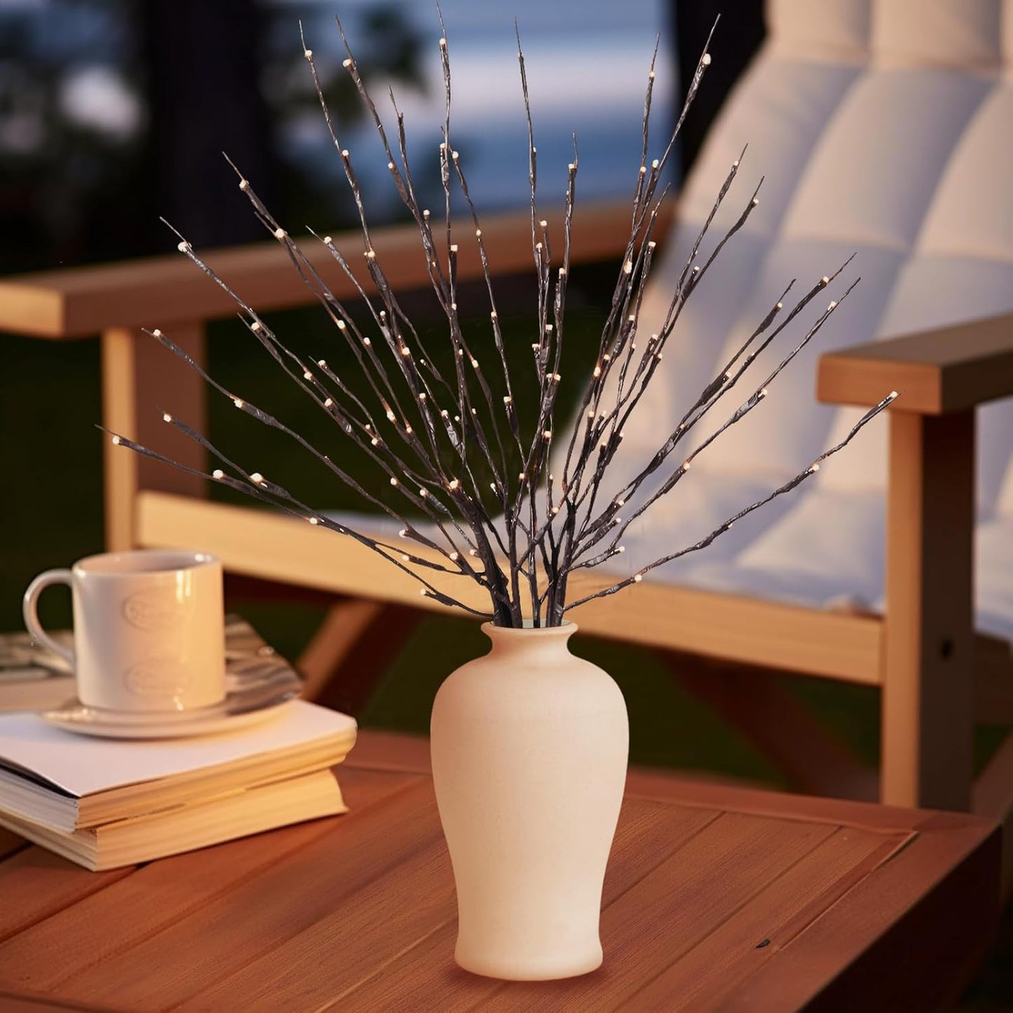 MENCH Branch Lights,3 Pcs Twig Light USB&Battery Powered 8 Flashing Modes by Remote Control.Branch Lights for Indoor and Outdoor, Light Up Decorations for Halloween Day and Christmas,Warm White