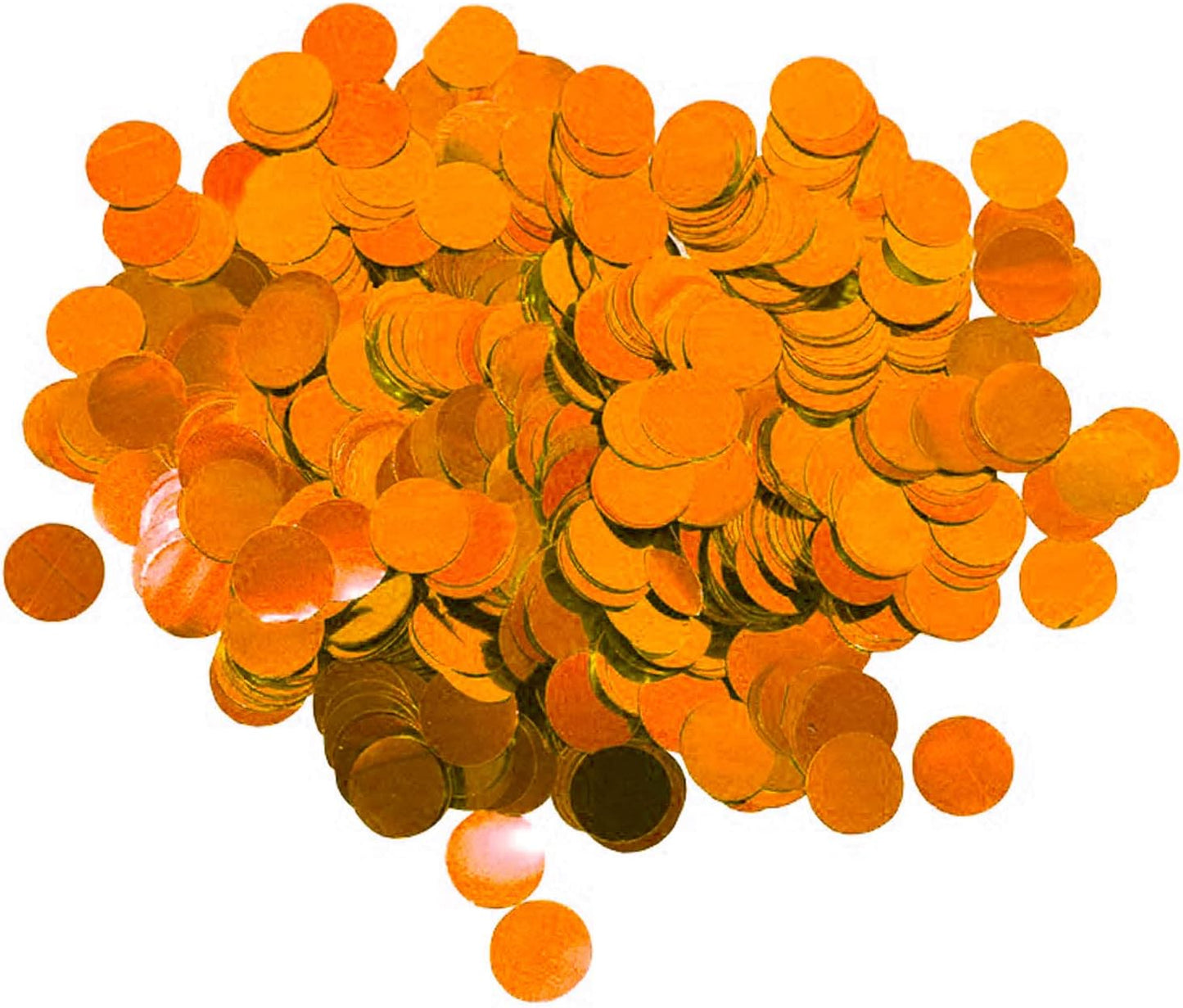 Orange Foil Confetti,Round Dots Glitter Table Confetti,Sparkling for Party Decorations(1.76 OZ)