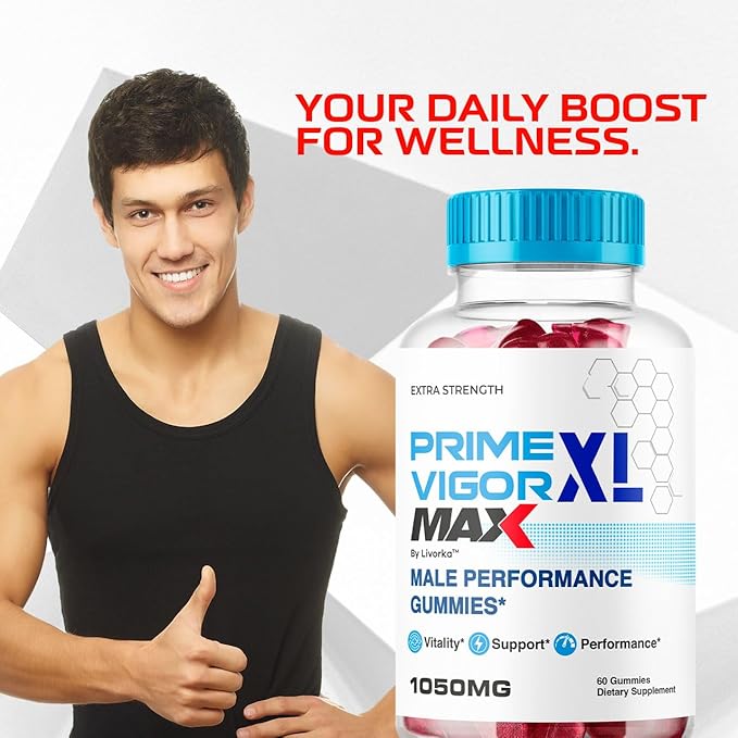 (3 Pack) Prime Vigor XL Max - PrimeVigor XL Max Gummies for Men - Maximum Strength, Prime Vigorxl for Men, Primevigormax Advanced Formula Gummys, Primevigorgummies Supplement, 180 Gummies for 3 Months