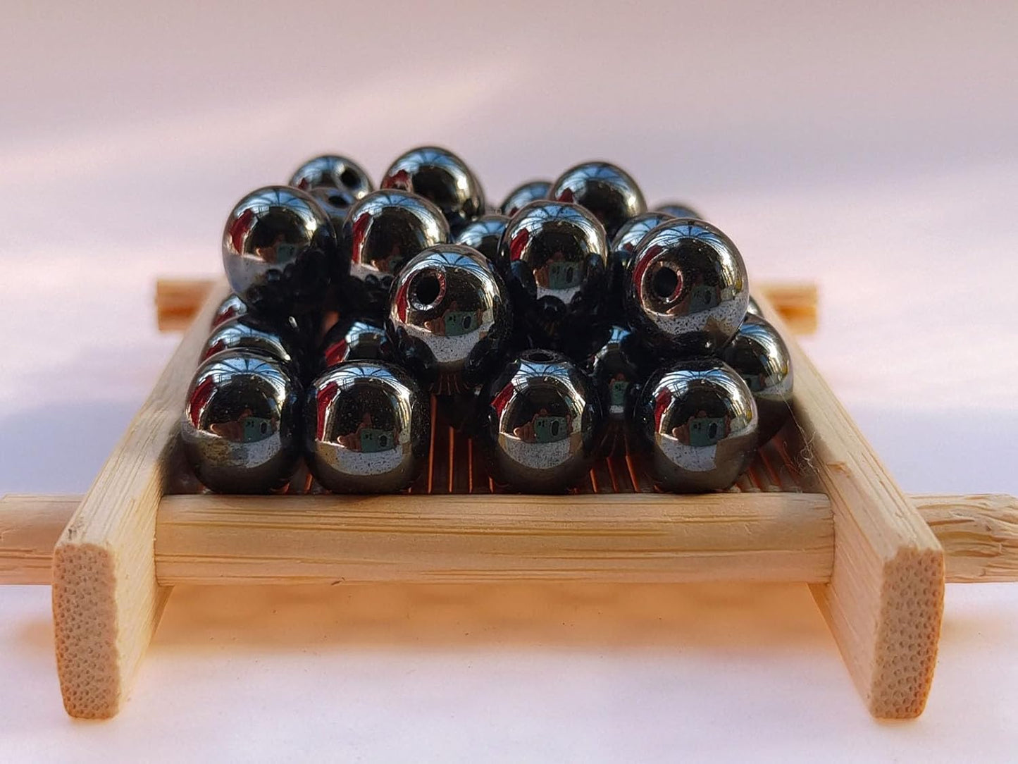 Stone Beads 6mm 140pcs Black Hematite Beads Round Loose Gemstones Beads for Bracelet Necklace Jewelry Making (6mm, 60619 Black Hematite)