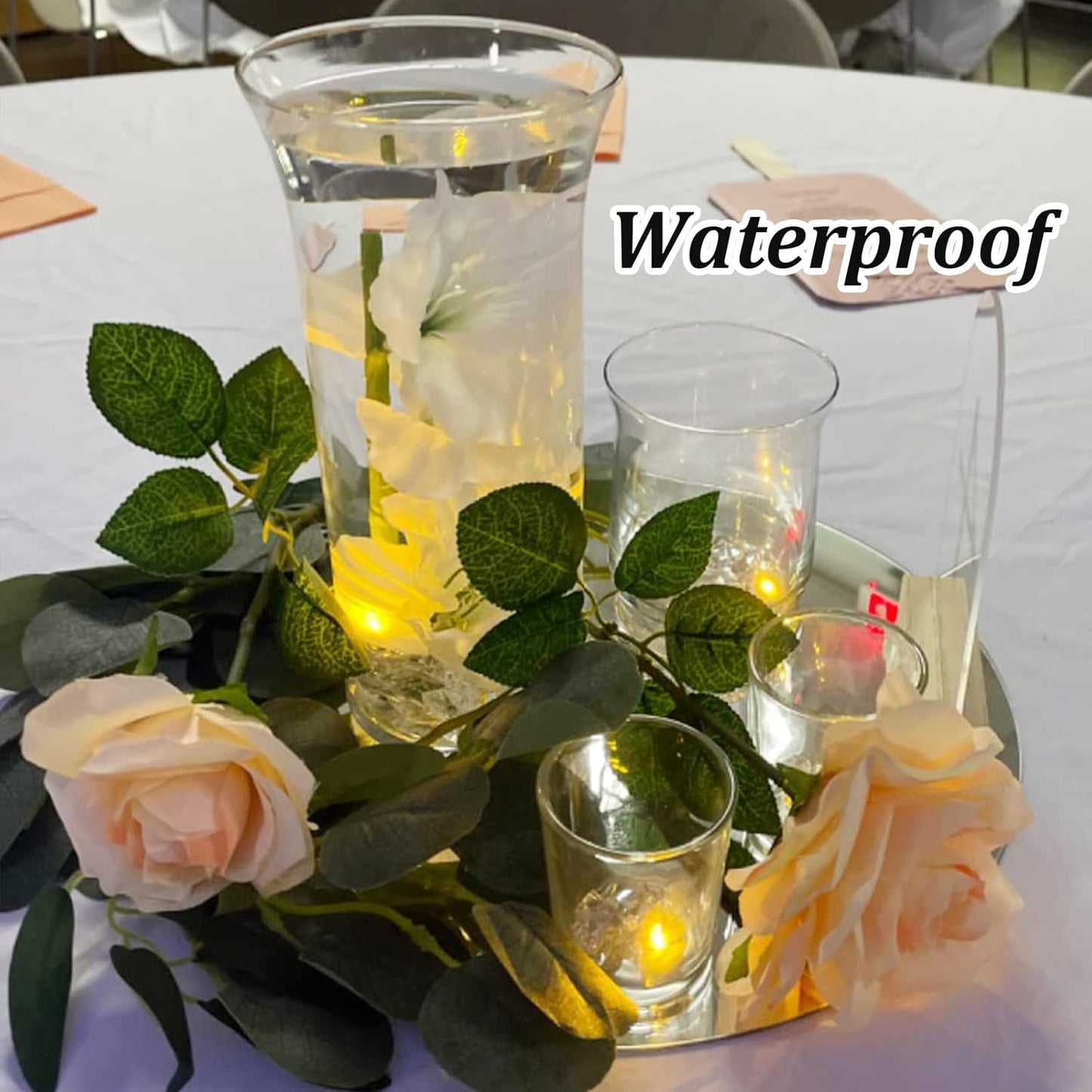 50PCs Mini Led Lights, Flash Led Balloons Light for Party Decorations Neon Party Lights for Paper Lantern Easter Eggs Birthday Party Wedding Halloween Christmas Decoration-Blinking Warm White