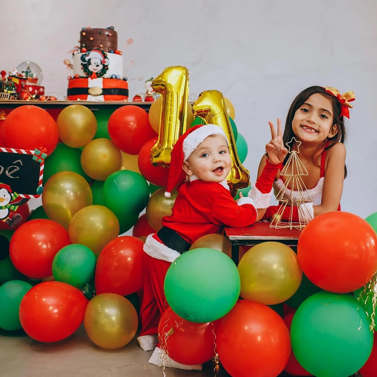 110pcs Red Balloons 12 Inch Bright Red Latex Balloon Garland Arch Kit for Birthday Baby Shower Anniversary Graduation Wedding Party Decorations