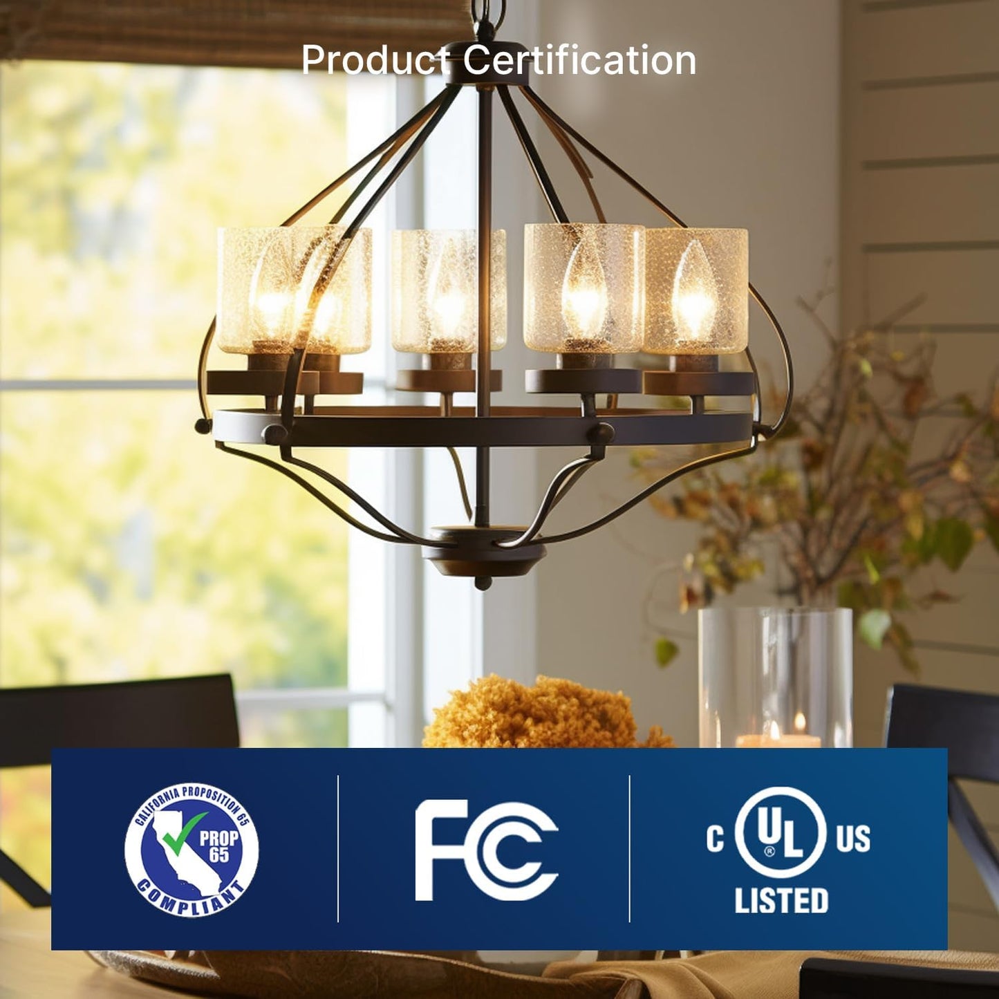 FLSNT 60W Equivalent LED Chandelier Light Bulbs, Dimmable LED B11 E12 Candelabra Base Bulbs, 3500K Natural White, 550LM, 6 Pack UL,CA65 Listed.