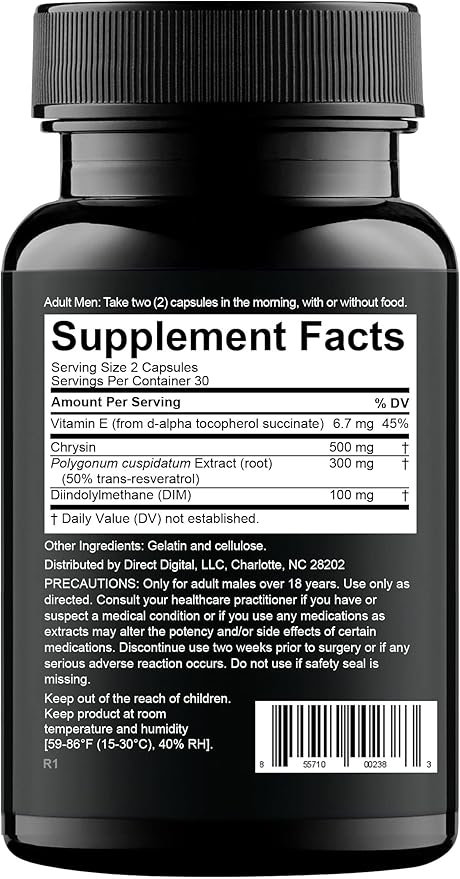 Nugenix Estro-Regulator - DIM Supplement, Estrogen Blocker for Men and Aromatase Inhibitor, Testosterone Booster - 60 Capsules