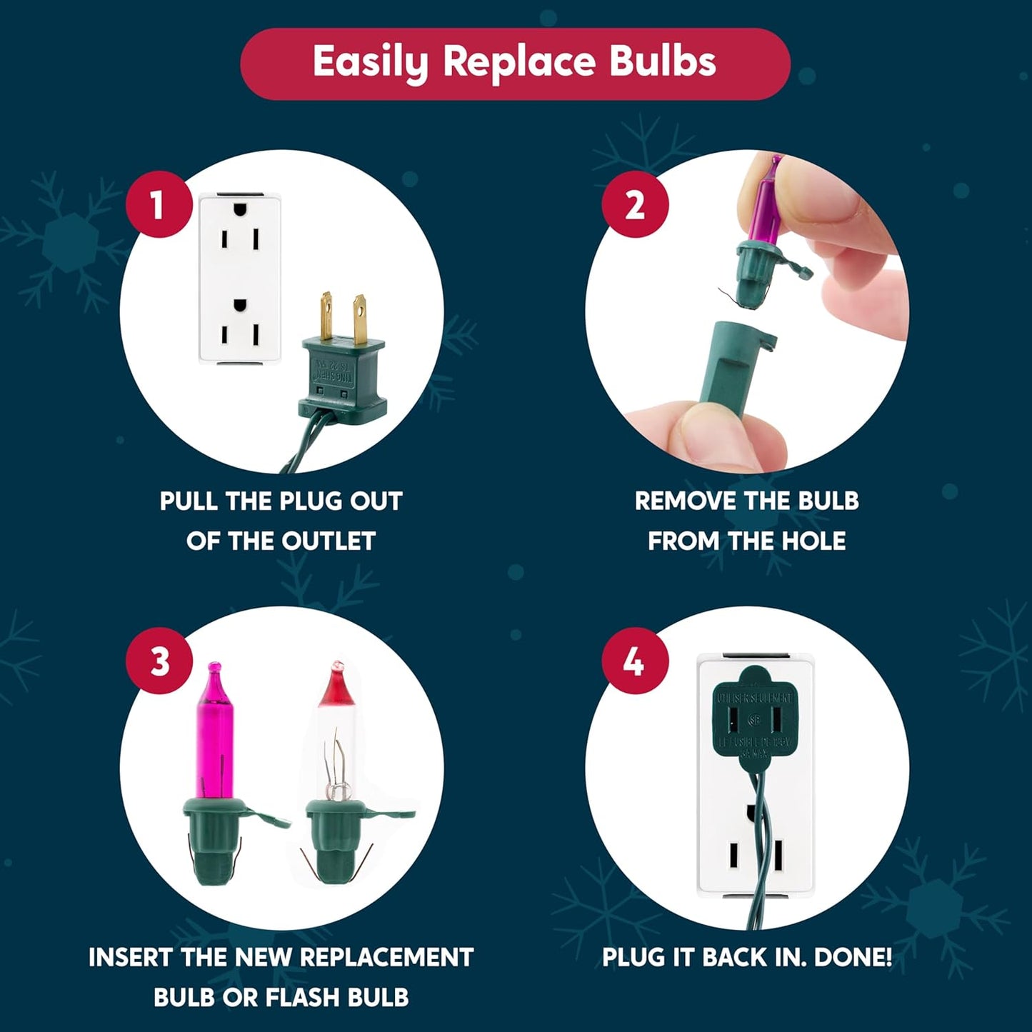 Joiedomi Pink Christmas String Lights,100 Count 21.4FT Fairy Tree Lights Plug in for Indoor Outdoor Xmas Valentines Decor Patio Holiday Theme Party Yard House,Green Wire