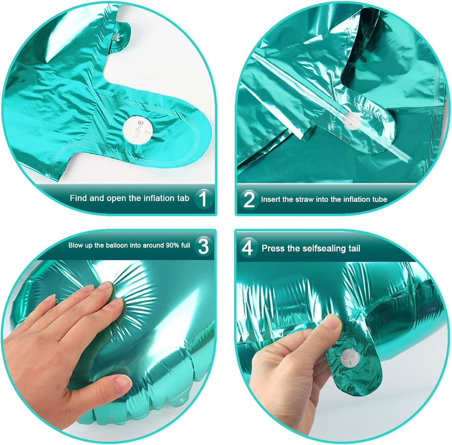 Helium Foil Teal Blue Number 8 Balloon 40 Inch, Mylar Eight Numbers 8 18 28 38 48 58 80 88 Birthday Balloons, Teal Blue Women Men Anniversary Graduations Party Supplies