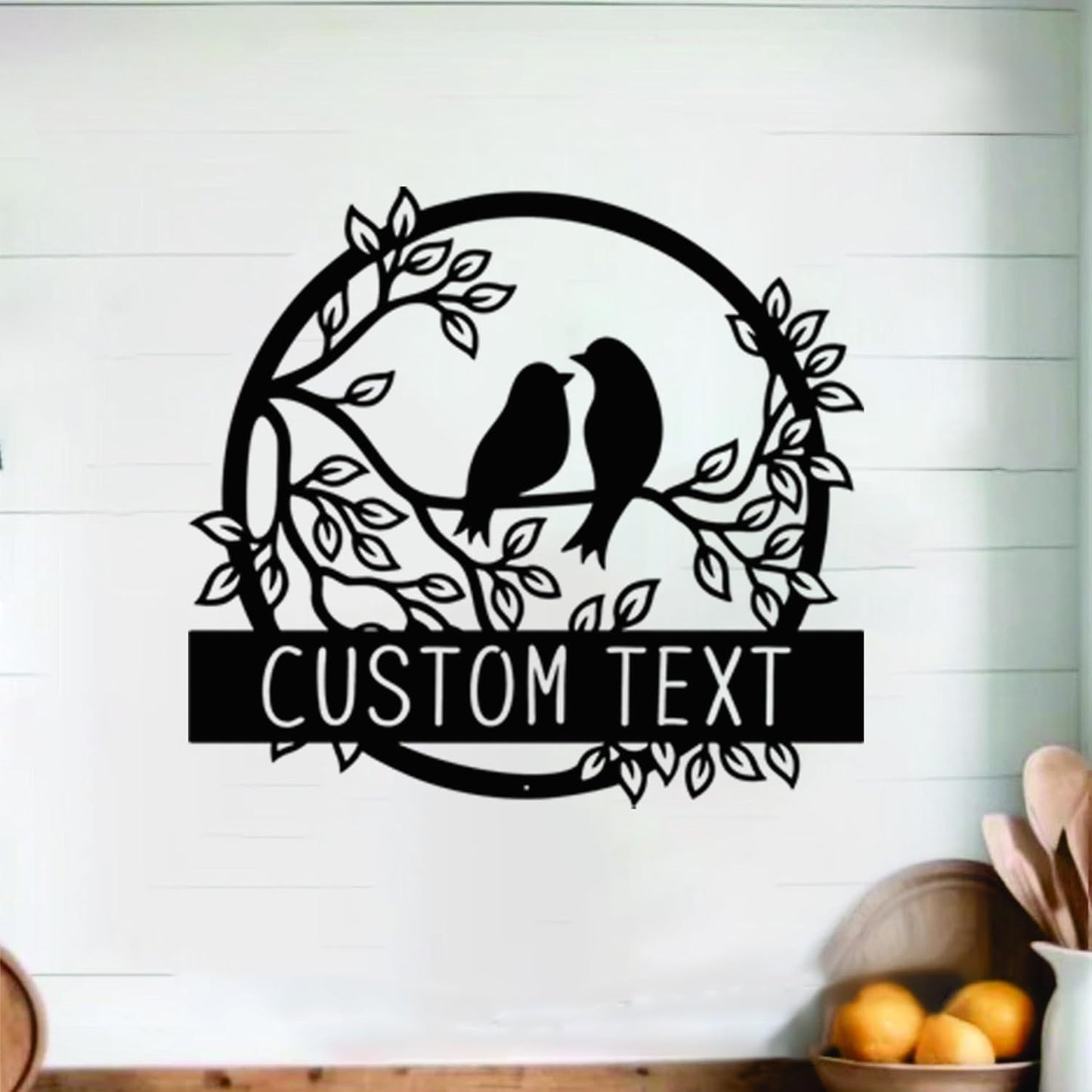 NAZENTI Personalized Metal Sign Love Bird Gift For Couple, Wedding Gift, Family Name Sign, Outdoor Name, Anniversary, Home Decor, Front Door