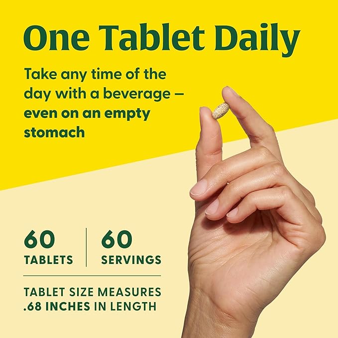 MegaFood Men's 55+ One Daily - Multivitamin for Men with Vitamin B12, C, D & Zinc - Optimal Aging & Immune Support Supplement - Vegetarian - Made Without 9 Food Allergens - 60 Tabs