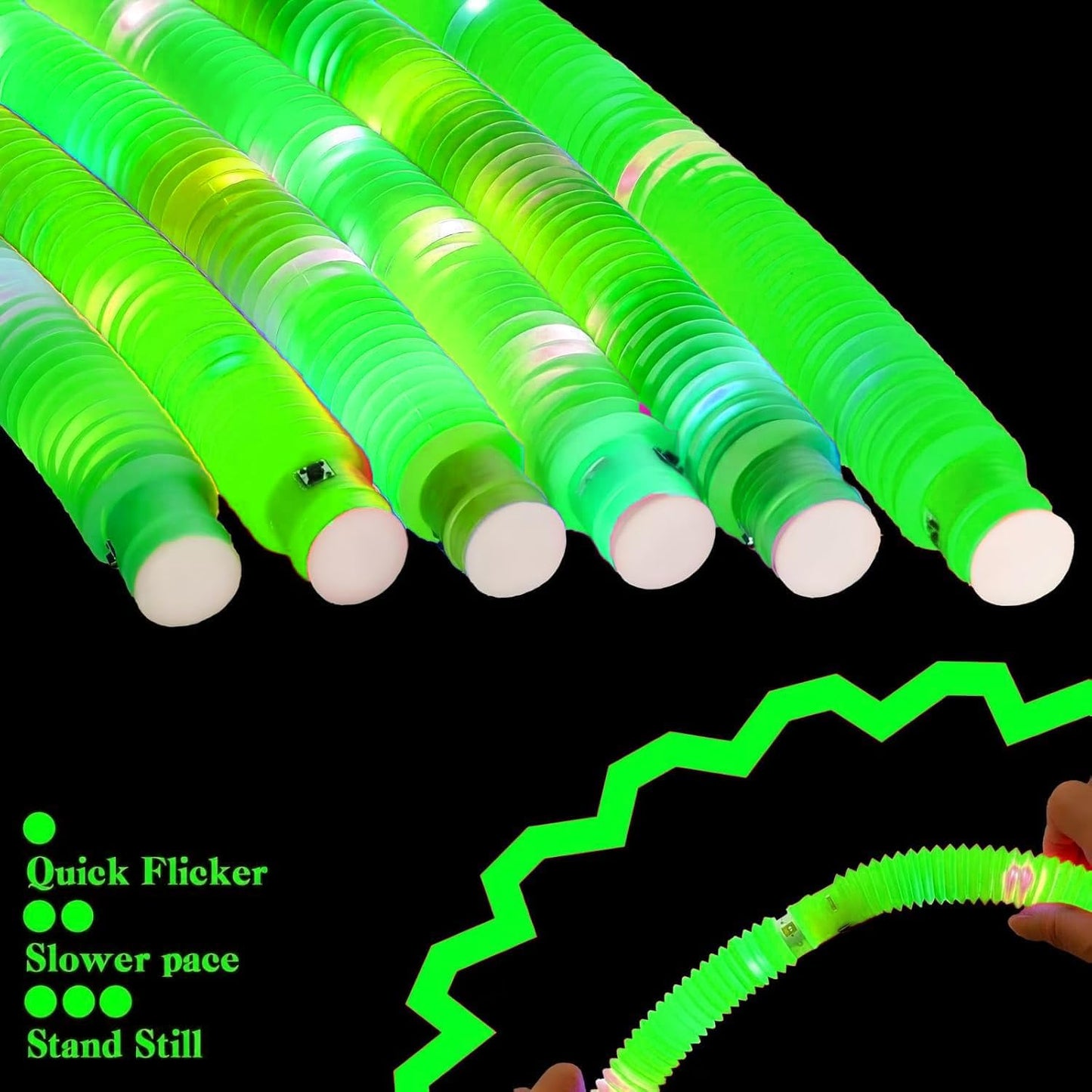 Green 12 Pack Light Up Party Favors Supplies,Bulk Glow Sticks Bracelet,Necklace Accessories for Kids,Birthday Return Gifts Treats,Easter Basket Goodie Bag Stuffer Fillers for Boys Girls