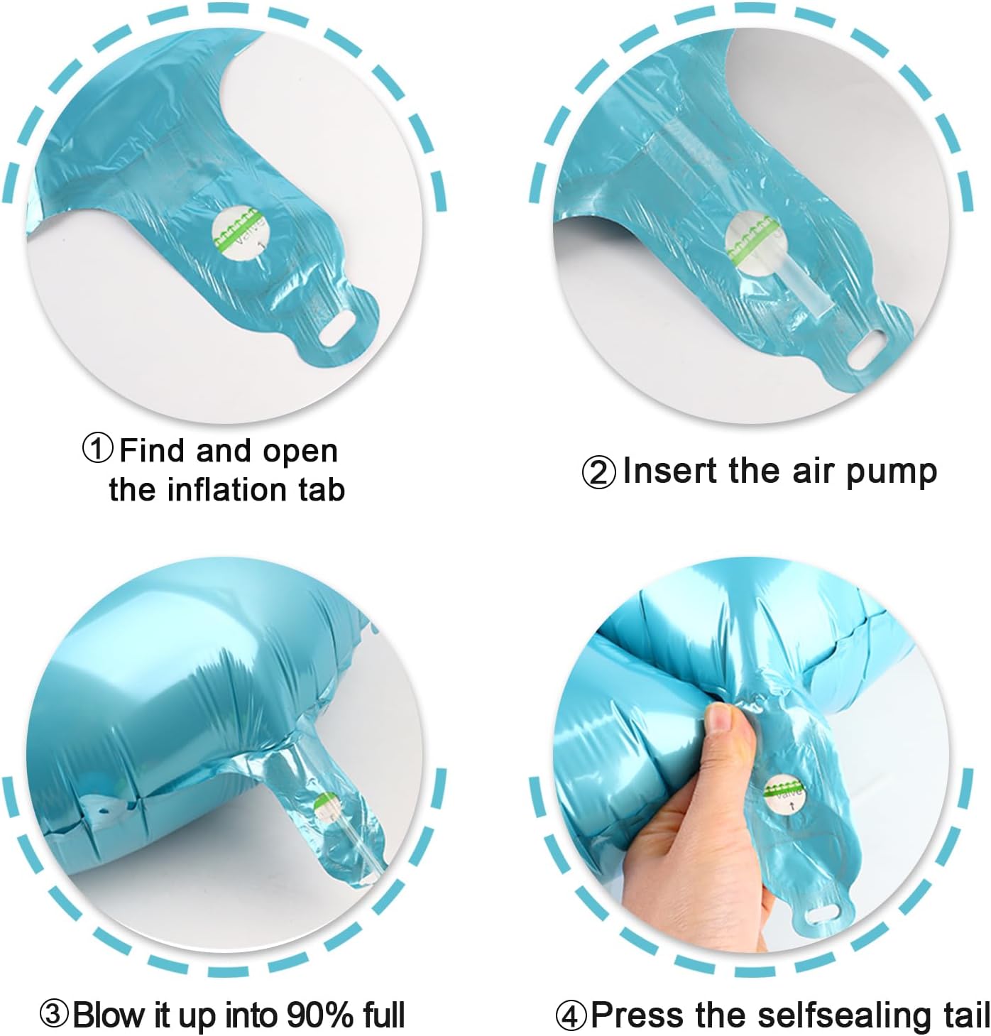 Pearl Blue 3 Number Balloon, 40 Inch 3 Large Number Balloon, 3 13 23 30 33 36 38 Pearl Blue Birthday Party Decorations, Number Three Foil Balloons for Anniversary Graduations Celebration Supplies