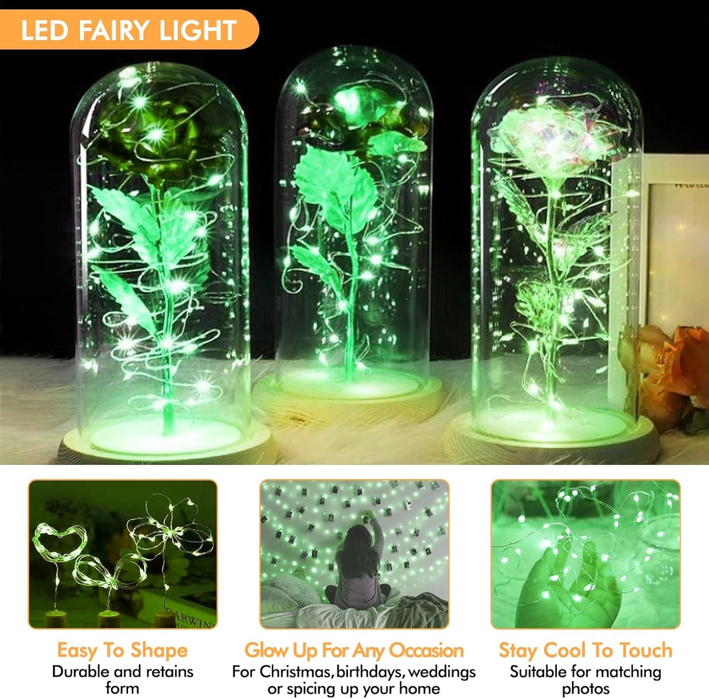 12 Pack Fairy Lights Battery Operated, 7FT 20LED Waterproof Silver Wire Christmas Lights Outdoor, Firefly Mini String for Bedroom Party Birthday Wedding Home Decor