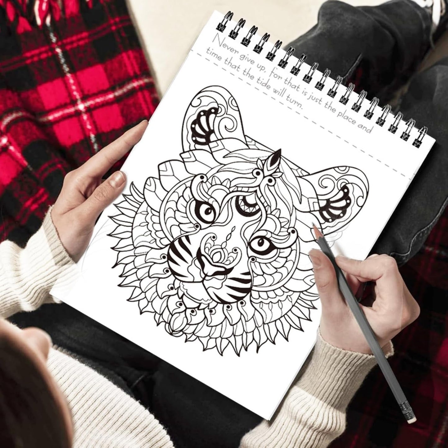 Adult Coloring Book for Women,Spiral Bound Coloring Books for Adults Relaxation and Teens Stress Relief,Thick Paper(No Bleed)-One Sided Design for Women to Relax