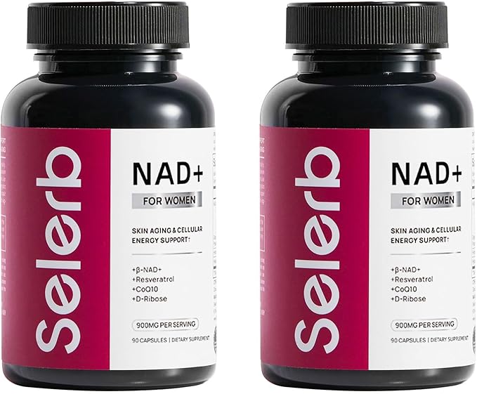 NAD+ Supplement for Women - NMN Alternative with β-NAD+, Trans-Resveratrol, CoQ10, D-Ribose - Promotes Cellular Renewal, Energy, and Radiant Skin Health - 180 Capsules