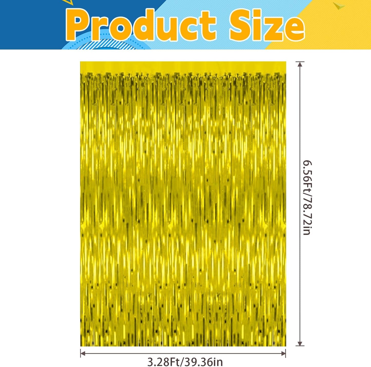 3 Pack Gold Fringe Curtain Backdrop Birthday Bachelorette Party Decorations Metallic Tinsel Streamers Foil Backdrop Graduation Wedding New Year Party Decorations