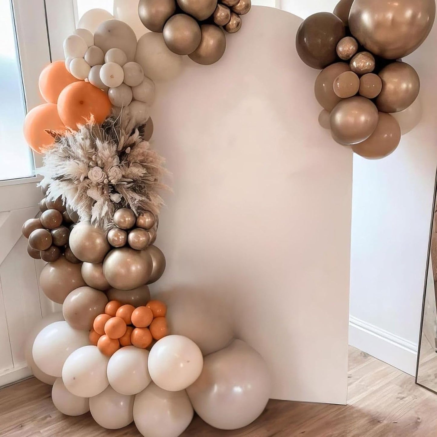 Burnt Orange Balloons, 50Pcs 12 Inches Nude Brown Metallic Champagne Fall Color Balloons for Autumn Fall Birthday Baby Shower Boho Wedding Bridal Shower Engagement Thanksgiving Party Decorations