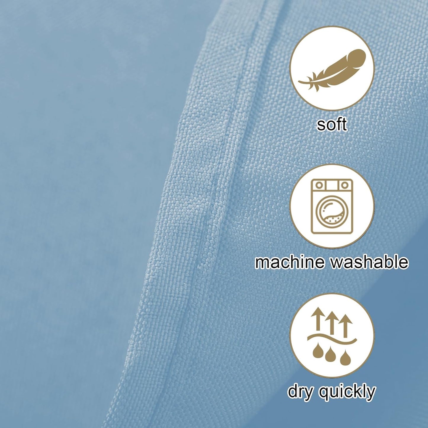 Ascoza 2pack 60x102 Inch Blue Mist Rectangular Tablecloth 6 Feet Table Cloth in Polyester Fabric for Wedding/Banquet/Restaurant/Parties