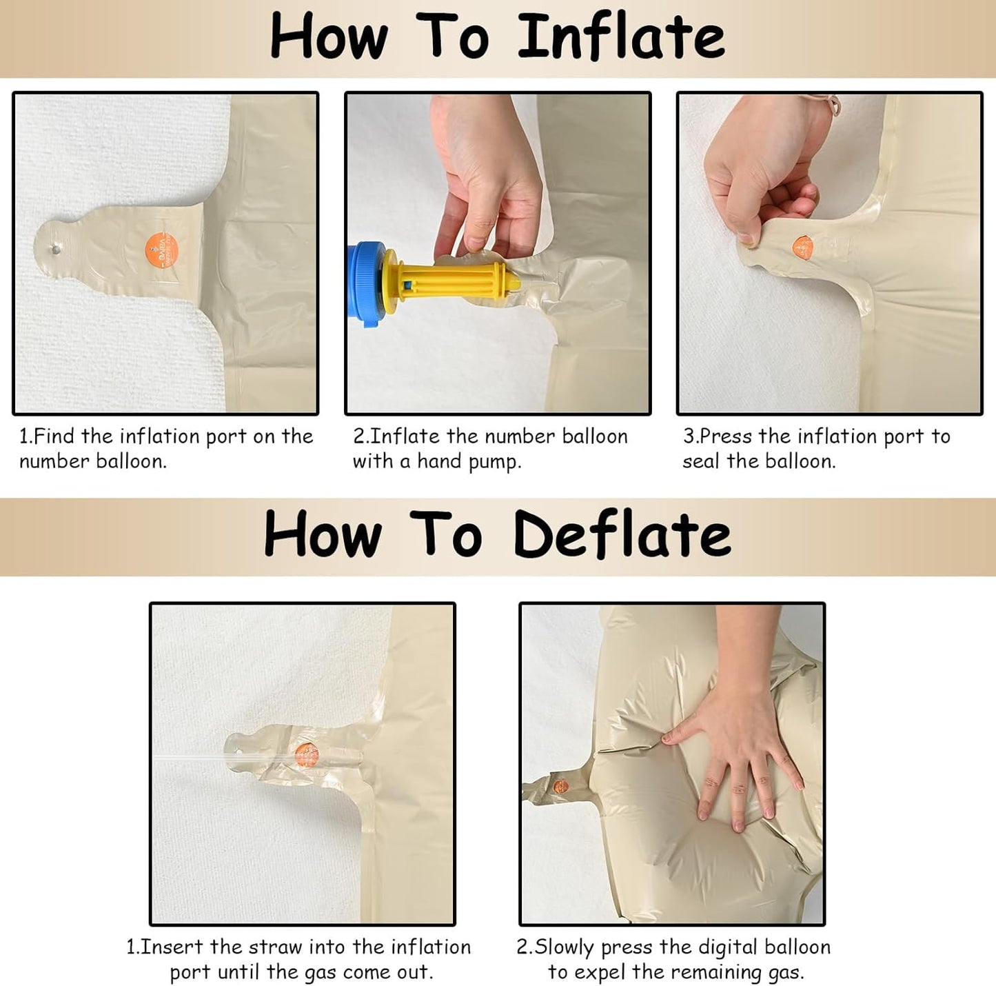 40 Inch Letter Balloons Q, Big Custom A-Z Alphabet Foil Name Balloon Cream White, Self Inflating Beige Customize Helium Balloon Letters Q for Women Girls Birthday Bride Baby Shower Party Decorations