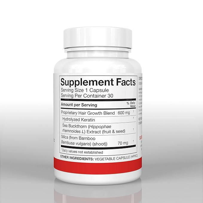 Silver Fern Hair Complex Hair Supplement - Each Bottle Contains a 30-Day Powder Supply - 1 Bottle