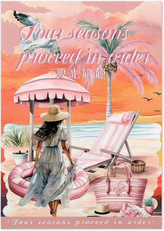 PET 20 Sheets 120 Pre-Cut Summer Stickers for Scrapbooking People Beach Scrapbook Sticker Transparent Stickers for journaling Junk journaling Supplies