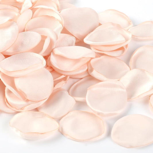 Faux Silk Flower Petals 300pcs Champagne- Versatile for Wedding Flower Girl, Aisle Decor, Centerpieces, Party Confetti, Romantic Events