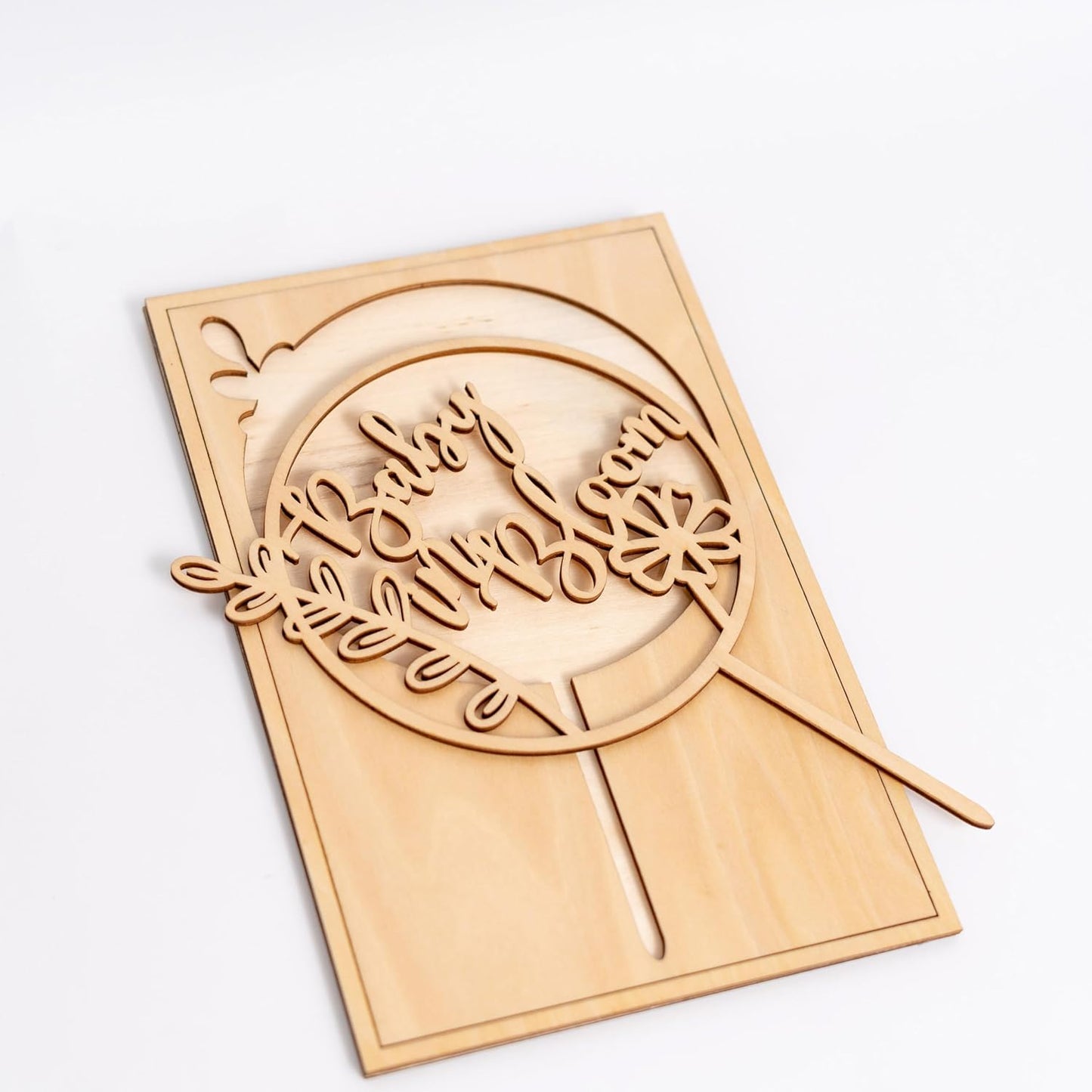 Baby In Bloom Cake Topper - Baby Shower Party Supplies,Pregnancy Reveal Cake Topper,Gender Reveal Decor