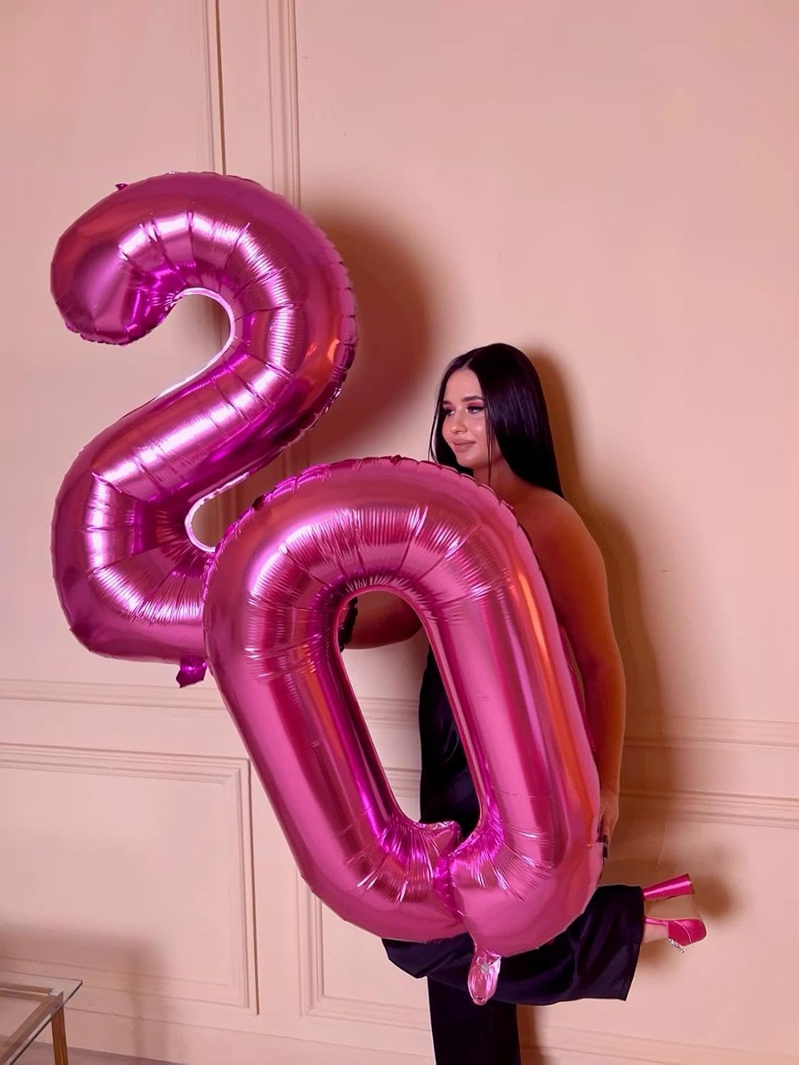 Rosy Purple 40 Inch 0 Number Balloons, 0 Decorations for 10 20 30 40 50 60 70 80 90 100 Birthday, 2026 Rosy Purple Foil Giant Birthday Graduations Anniversary Party Balloon