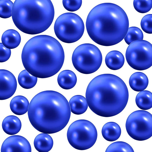 300Pcs Vase Filler RoyalBlue No Hole Faux Pearl Beads for Vase Filling Decorations, Candle Centerpieces, Wedding Centerpieces, Home Party Decor (8/14/20mm)