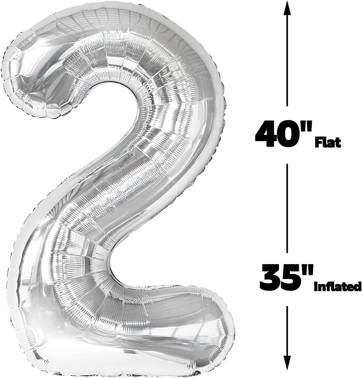 40 Inch Big Silver Number 12 Balloon Birthday Decoration, Number 12 Helium Balloon 12 21 Celebration, Boy Girl Baby Anniversary Party Graduations Supplies Decorations