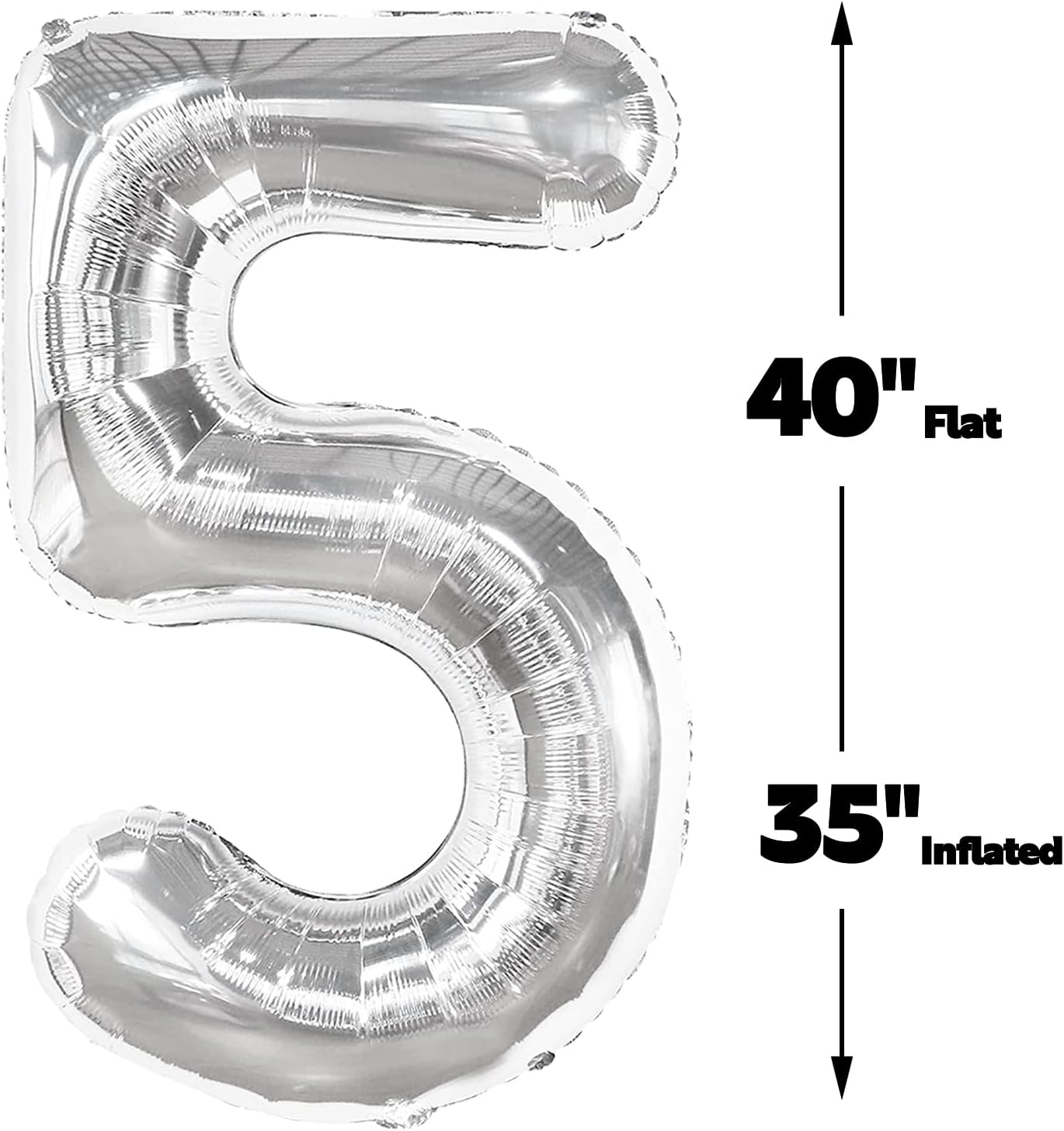 Silver 40 Inch Large Number 25 Birthday Balloon, 25 52 Birthday Celebration Decorations, Foil 25 Mylar Helium Number 25 Balloons Girl Boy Anniversary Party Supplies