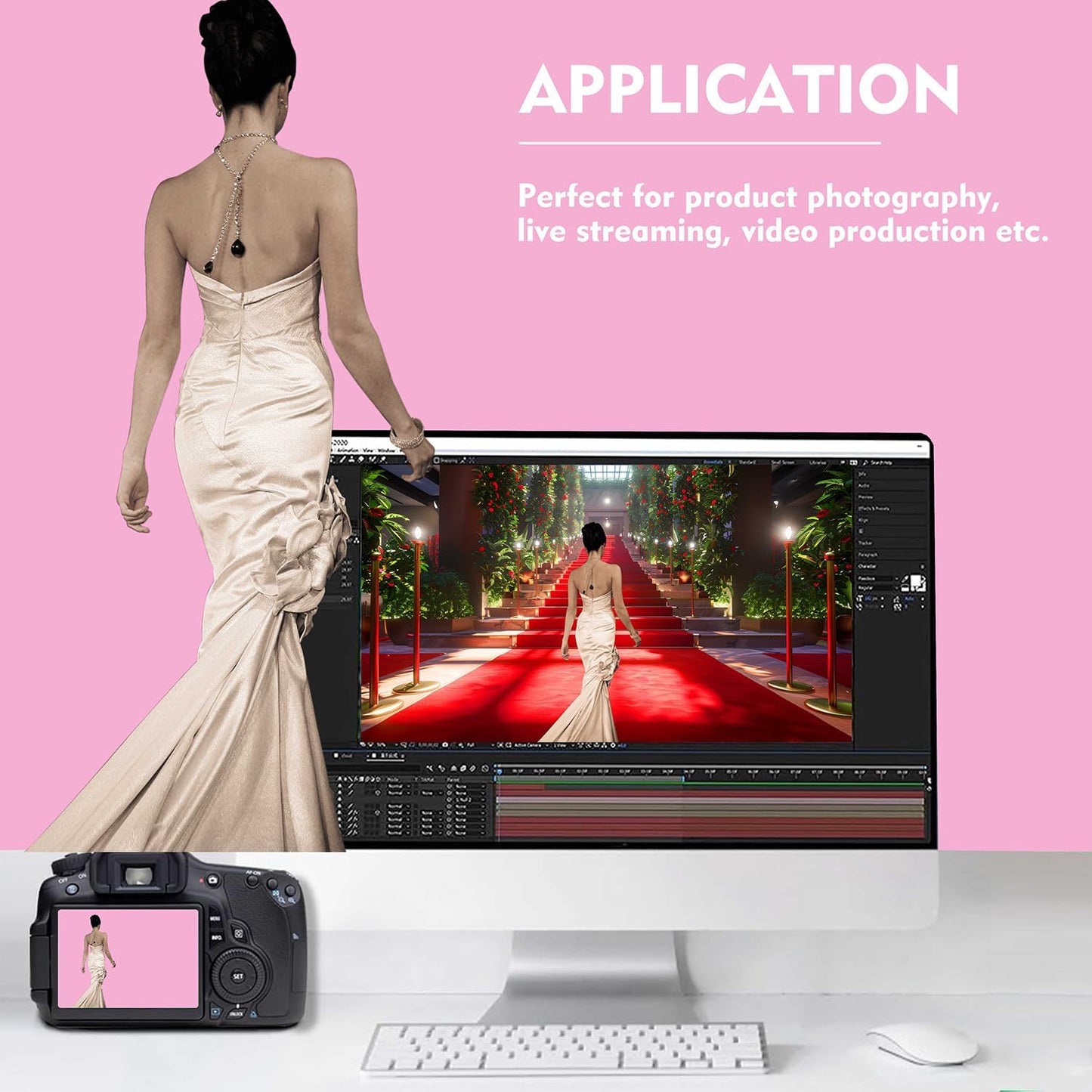 Pink Photography Backdrops, Photo Booth Video Shooting Photo Backdrop, Portrait Background for Photography, Photo Studio Pink Backdrops for Photoshoot 10x10ft