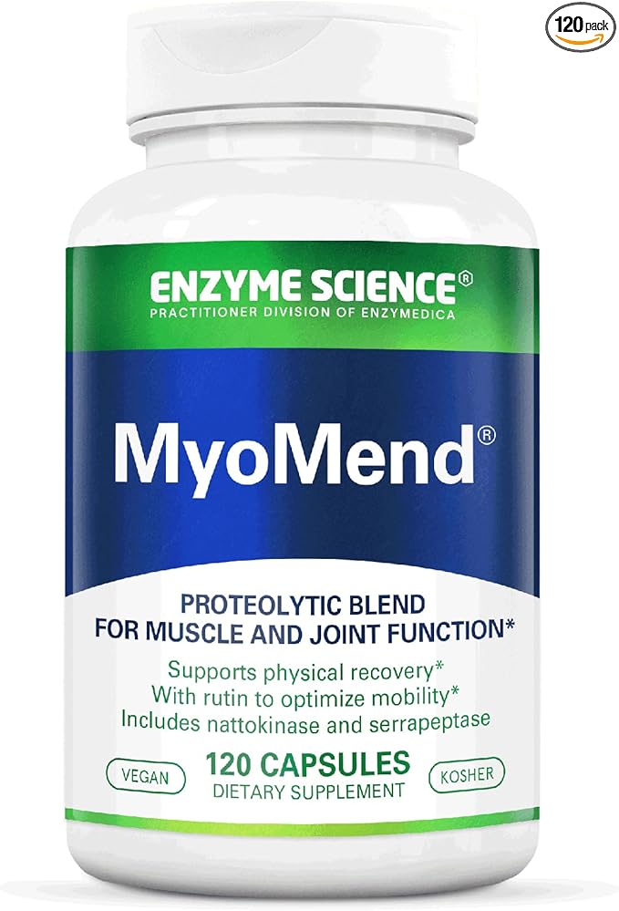 Myomend – Joint Support Supplement – Formulated with Bromelain, Rutin, Nattokinase and Serrapeptase – Enzyme Health Supplement – Vegan and Kosher - 120 Capsules