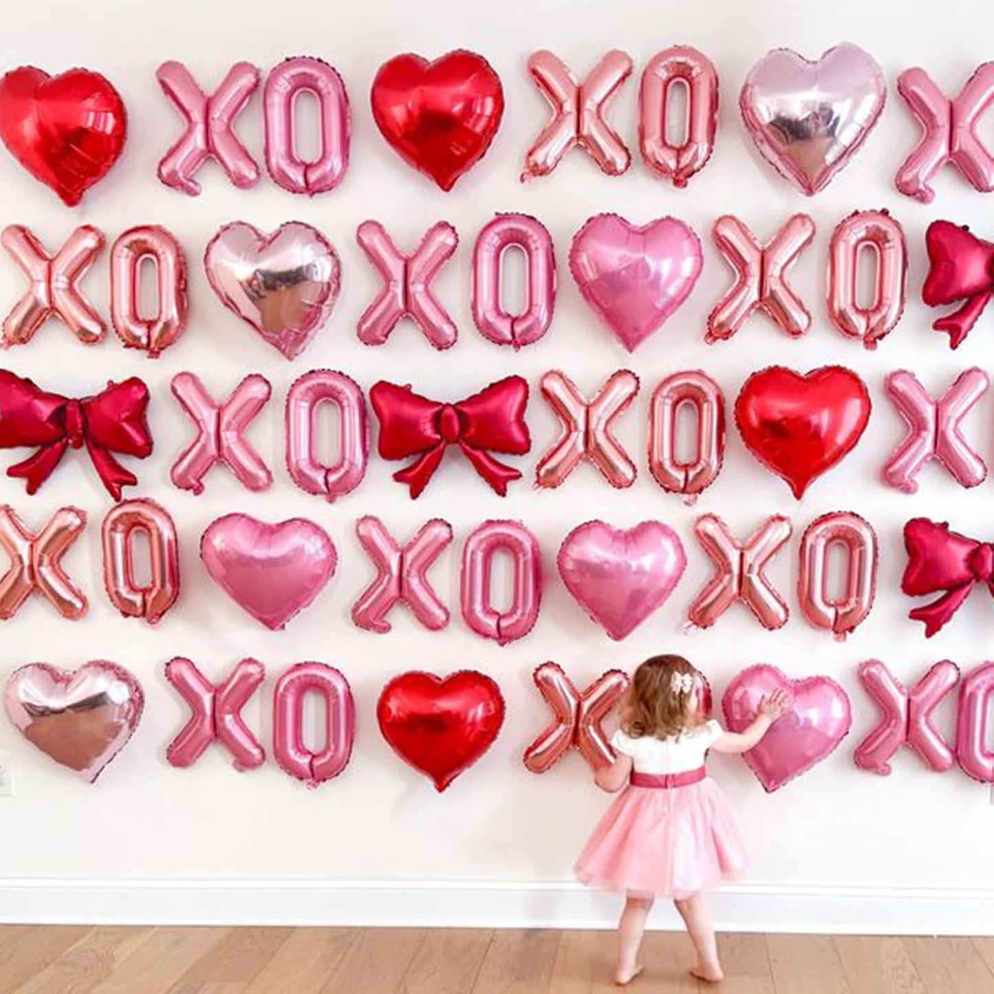 Pink Red Heart Balloons, 18 Inch Light Heart Foil Shape Balloon, 12PCS Pearl Red Pink Helium Foil Love Balloon for Birthday Bridal Shower Engagement Wedding Valentine Party Decorations