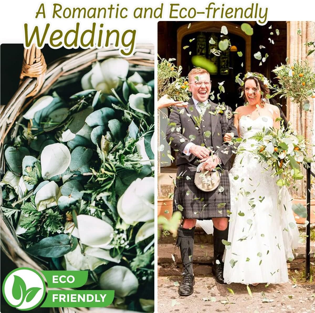 3200Preserved Real Eucalyptus Leaves Small, Pure Natural Bulk Eucalyptus, Biodegradable Wedding Leaves Confetti for Anniversaries, Birthday, Graduation, Bridal Showers, Party Decor