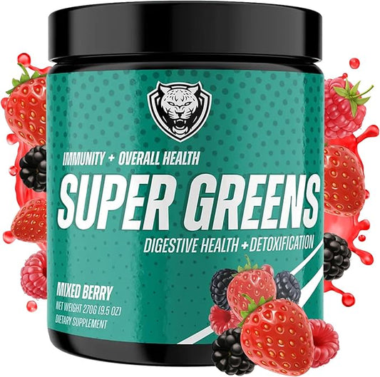 6AM Run | Super Greens Powder | Superfood Powder | Dietary Supplement | Vegetable Powder | Powder Drink Mix | Nutrient Dense Powder | Plant Based | Organic Greens Powder