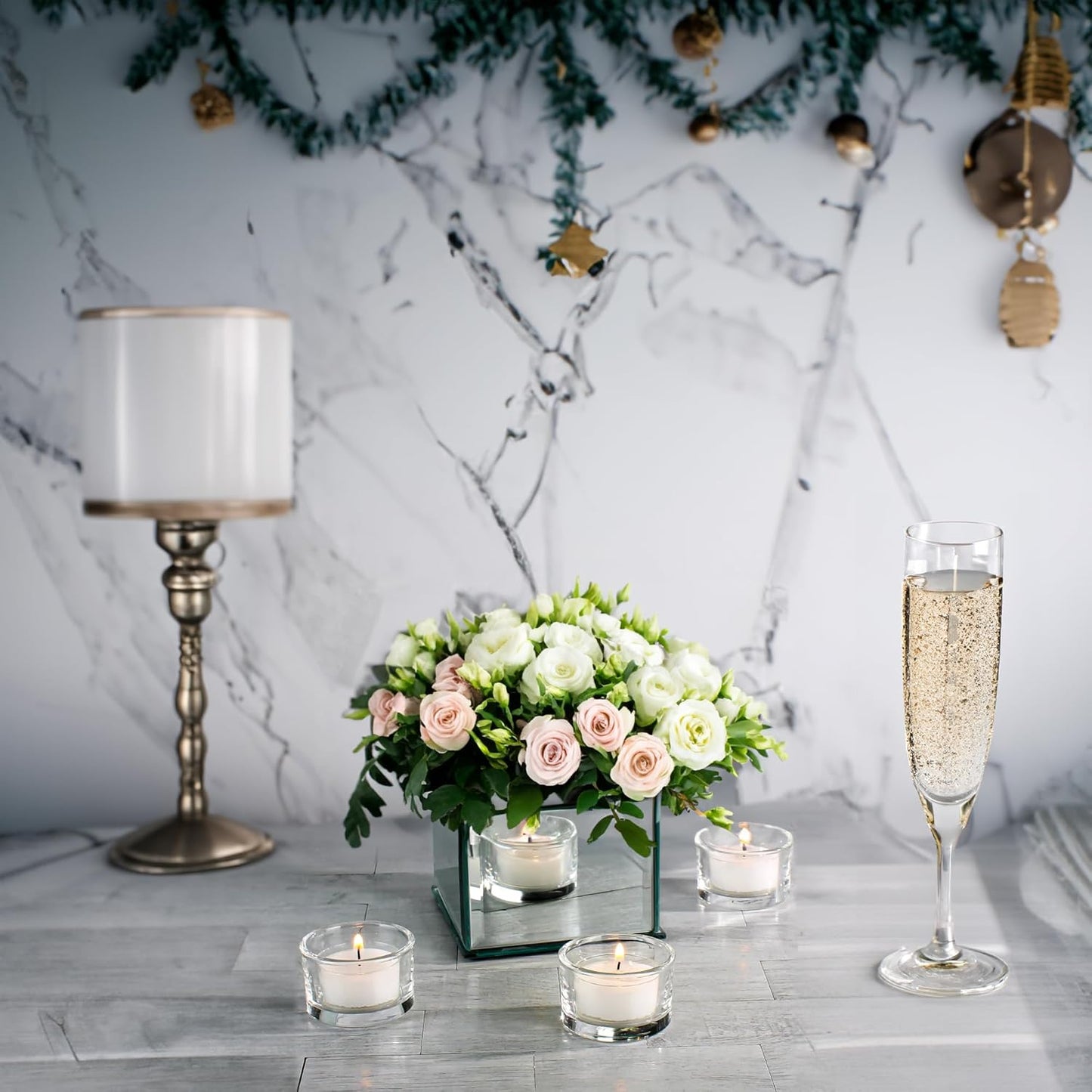 WGV Tea Light Votive Candle Holder 2x1.2 H, Clear Stubby Utility Cylinder Glass, Small Home Accent Decor, 24 Pieces