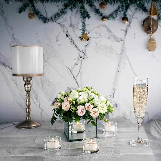 WGV Tea Light Votive Candle Holder 2x1.2 H, Clear Stubby Utility Cylinder Glass, Small Home Accent Decor, 24 Pieces