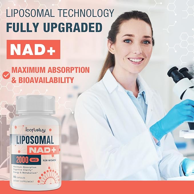 2000MG NAD+ Supplement for Women, with Ashwagandha, Maca, Black Cohosh & Ginkgo Biloba, NMN Alternative, Max Absorption - Liposomal NAD+, Menopause, Focus, Energy, Aging Combat, 720 Capsules