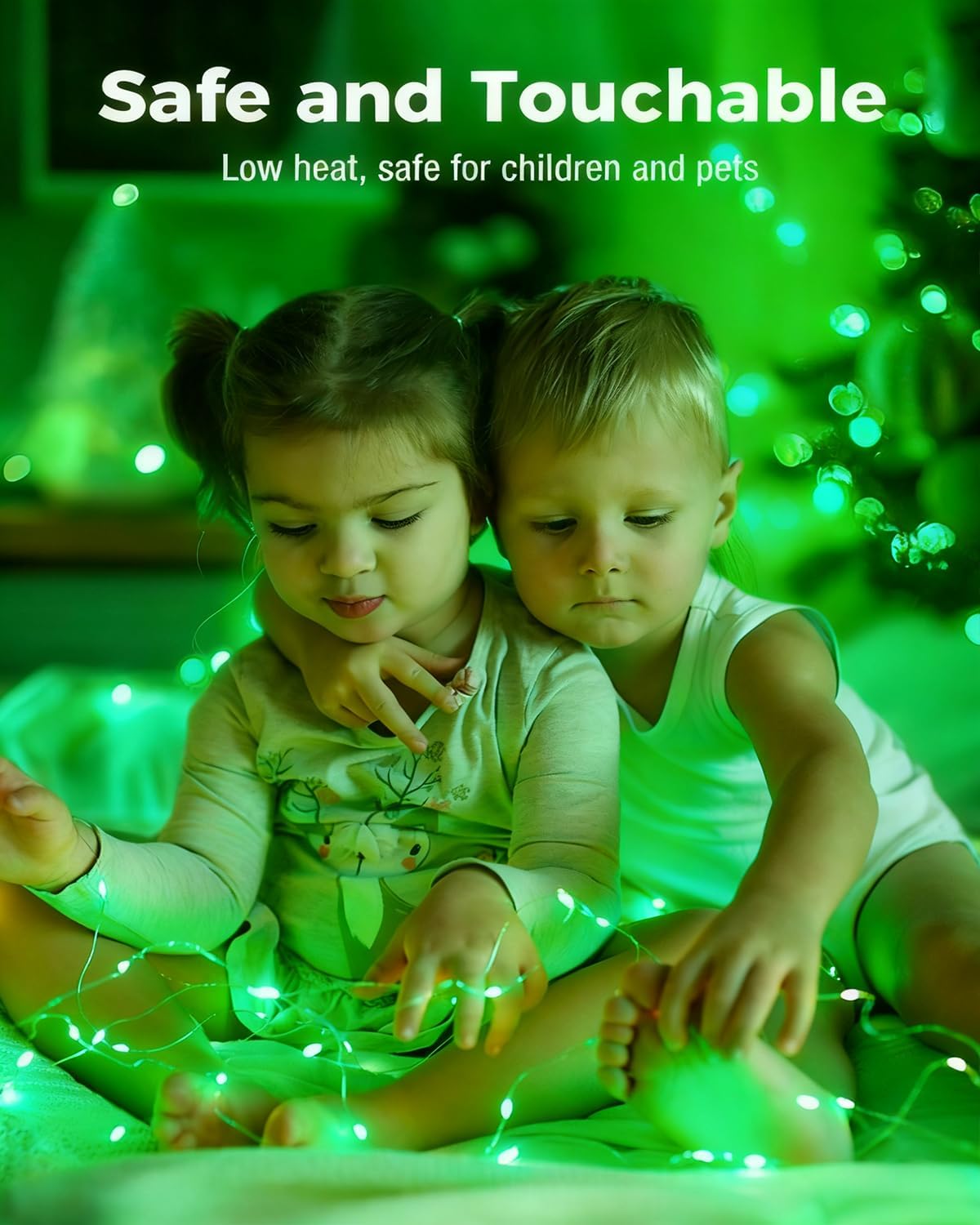 btfarm 12 Pack Fairy Lights Battery Operated, 7FT 20 LED Mini String Lights Waterproof Silver Wire for Mason Jars Centerpiece Table Crafts Bedroom Christmas Decoration, Green