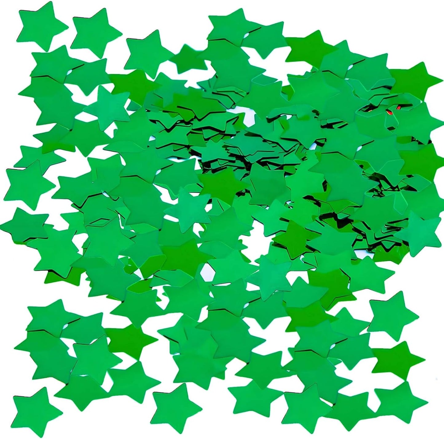 Green Star Foil Confetti Beautiful Metallic Table Confetti Glitter for Fill Balloons, Wedding,Birthday,Party,St. Patrick's Day，Festival Decoration(8000PCS)
